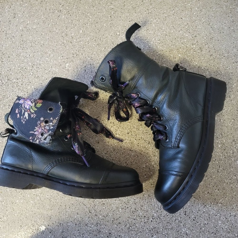 Dr Marten Aimilita Lace Up Combat Boots Size 8